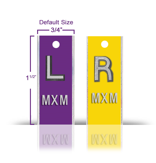 Aluminum Casing Lead X Ray Markers, Mix & Match Solid Color